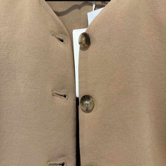 Aritzia Camel Button-Up Vest - Picture 2 of 6